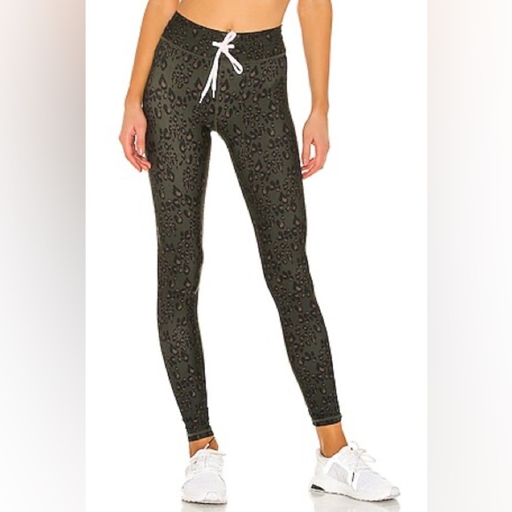 The Upside army green leopard leggings